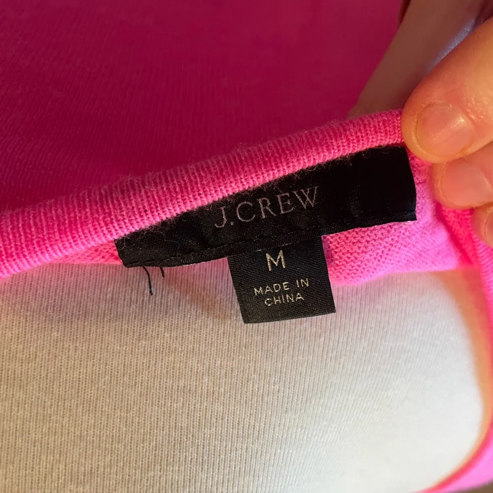 J. Crew Hot Pink Crew Neck Sweater